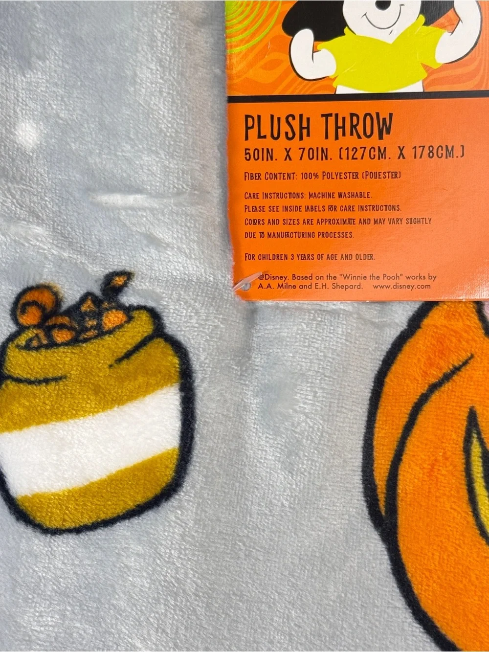 NEW Disney Winnie The Pooh Halloween Blanket